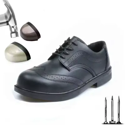 GENUINE LEATHER UNISEX SAFETY BOOTS SHOES