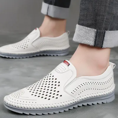 MEN'S CASUAL NON-SLIP LOAFERS WHITE
