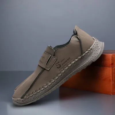 NEW BRITISH LEATHER SHOES GREY BROWN