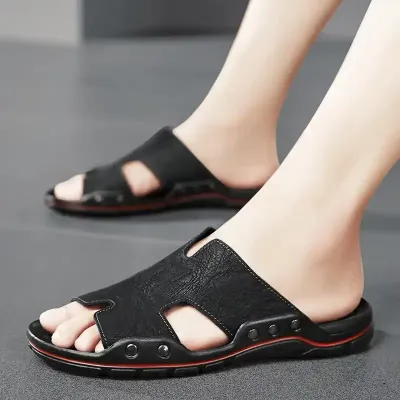 MEN'S SUMMER CASUAL SLIPPERS BLACK