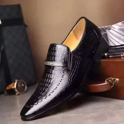 LUXURY BUSINESS OXFORD PU LEATHER SHOE BLACK