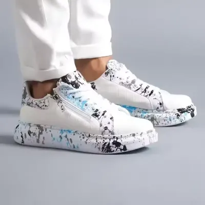 MEN'S WHITE LEATHER SNEAKERS