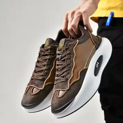 LEATHER PATTERN MEN'S SNEAKERS