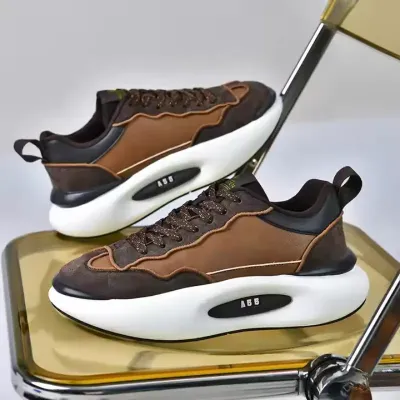 LEATHER PATTERN MEN'S SNEAKERS