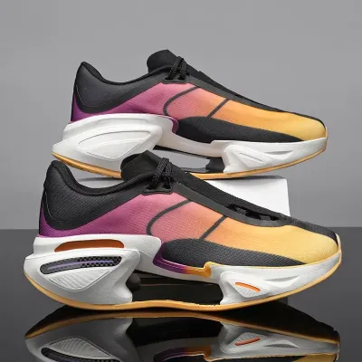 LUXE SPORTS JOGGING SHOE BLACK ORANGE