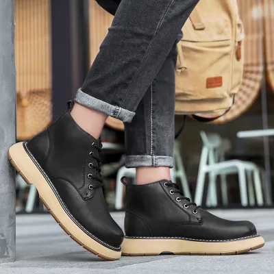 BRITISH RETRO SHORT BOOTS BLACK
