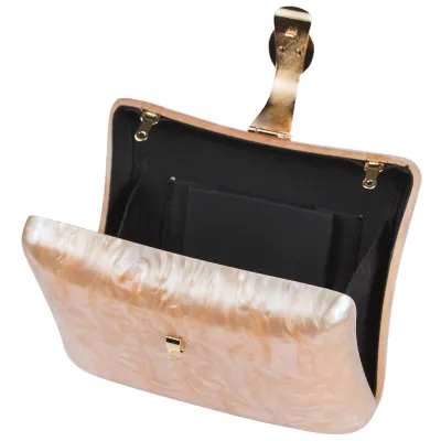 Charlot Acrylic Clutch-Champagne