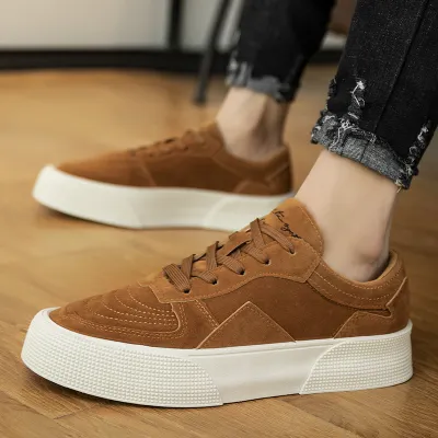 Cloth Green Round Head Men’s Shoes