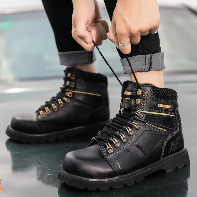 Genuine Leather Anti-smashing Martin Boots