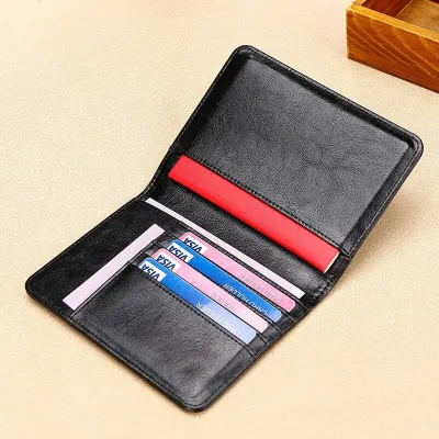 RFID Genuine Leather Passport Holder - Secure & Stylish