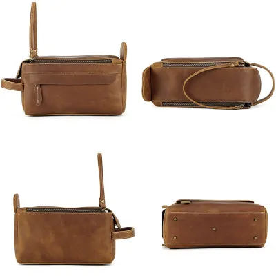 Genuine Leather Multifunctional Travel Storage Bag