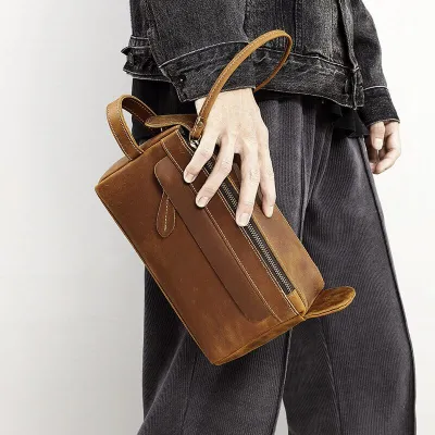 Genuine Leather Multifunctional Travel Storage Bag