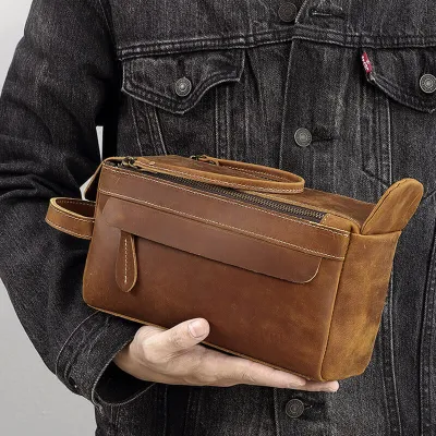 Genuine Leather Multifunctional Travel Storage Bag