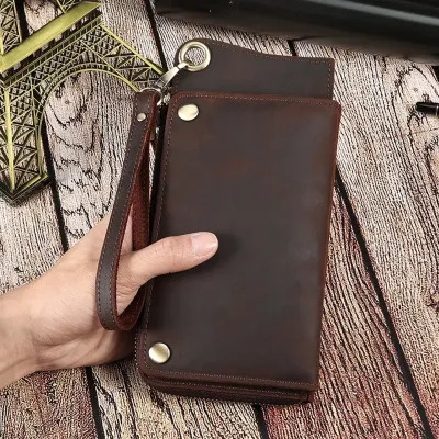 Genuine Leather Business Retro Men’s Long wallet