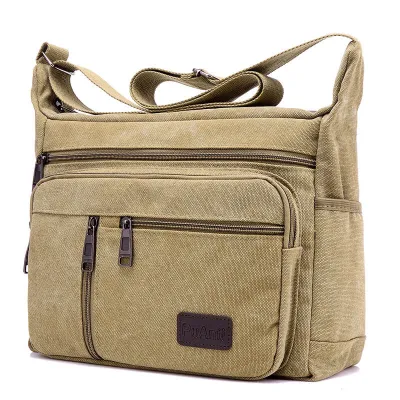 Canvas Business Messenger Bag – Durable Lightweight Work Shoulder Bag