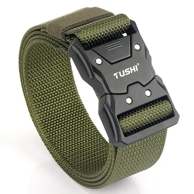 TUSHI Tactical Weaving Sports Buckle Belt