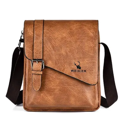 Premium Leather Retro Casual Messenger Crossbody Bag – Large Capacity & Versatile