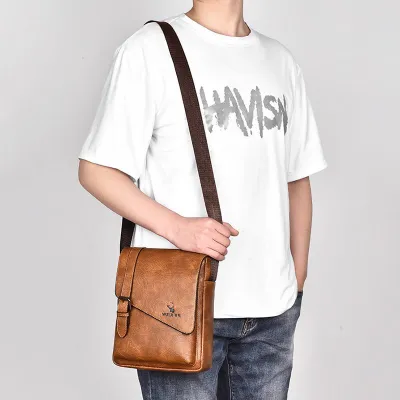 Premium Leather Retro Casual Messenger Crossbody Bag – Large Capacity & Versatile