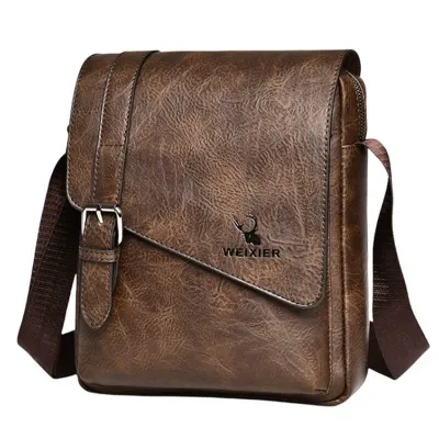 Premium Leather Retro Casual Messenger Crossbody Bag – Large Capacity & Versatile