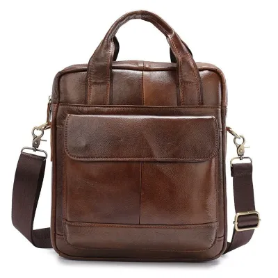 Cowhide Genuine Leather Crossbody Messenger Bag