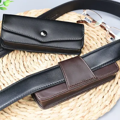 Genuine Leather Glasses Storage Box