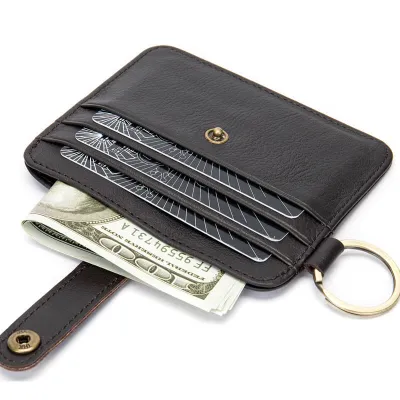 Genuine Leather Key Pouch Card Holder