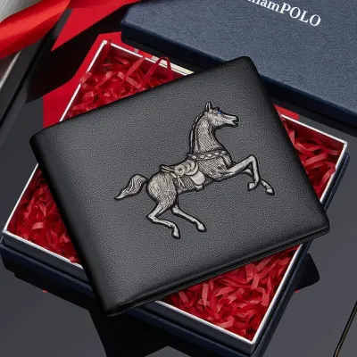 William Polo Genuine Leather Short Wallet | Premium Cowhide Bifold Wallet for Men