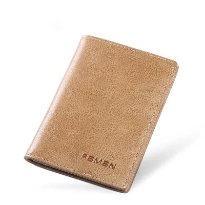 Genuine Leather Ultra-Thin Card Holder Short Wallet