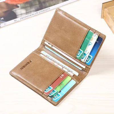 Genuine Leather Ultra-Thin Card Holder Short Wallet