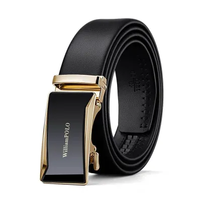 William Polo Automatic Buckle Belt – Premium Cowhide for a Refined Look