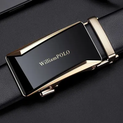 William Polo Automatic Buckle Belt – Premium Cowhide for a Refined Look