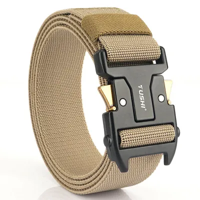 Pluggable Buckle Elastic Men’s Durable Tactical Belt