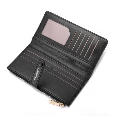 Leather Stone Pattern Classic Long Wallet – Timeless Elegance and Functionality