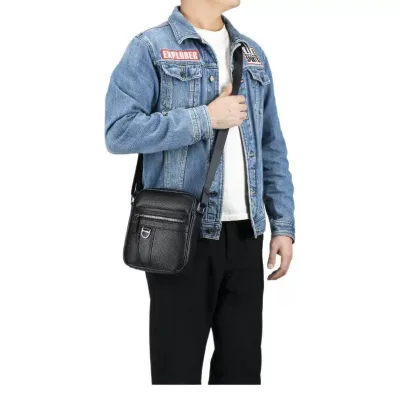 Cowhide Genuine Leather One-Shoulder Business Casual Messenger Bag