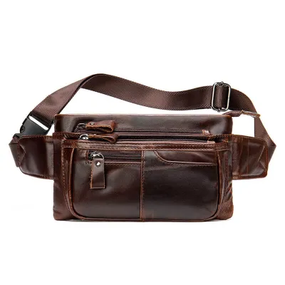 Genuine Leather Retro Shoulder Chest Bag – Stylish, Durable, and Versatile