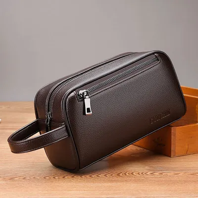 High-End Leather Business Clutch Bag | Multifunctional Handbag