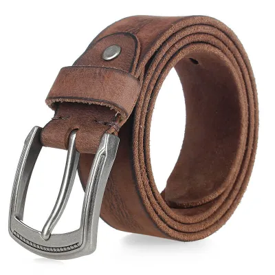 Genuine Cowhide Leather Belt for Men | Premium Metal Buckle | Stylish & Durable