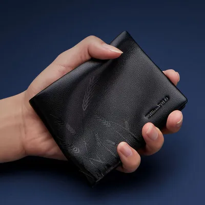 Elegant William Polo Cowhide Leather Wallet | Business Style Short Wallet