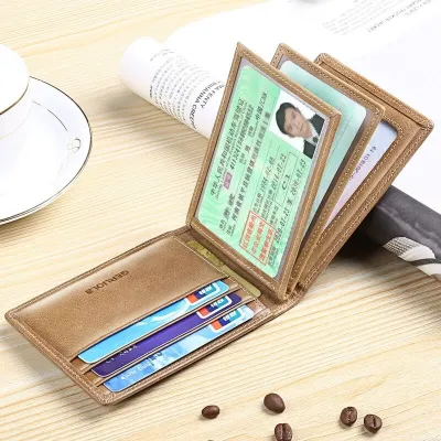 Genuine Leather Compact Card Holder | ID Card & Driver’s License Case