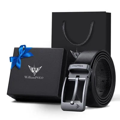 William Polo Genuine Leather Business Belt for Men