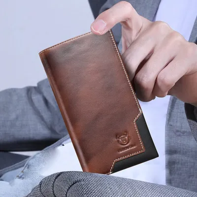 Bull Captain Genuine Leather Long Wallet – Sleek, Spacious & Durable