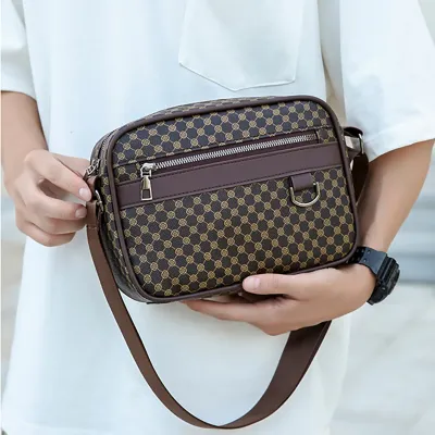 Trendy Stylish Waterproof Crossbody Bag – Printed PU Leather Travel Sling Bag