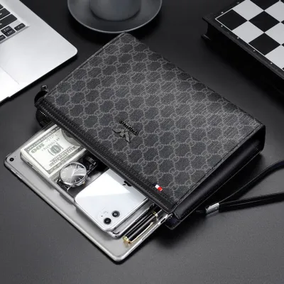 Business Men's Hand Loop Clutch Bag – Envelope Style, Large Capacity Organizer