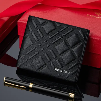 William Polo Genuine Leather Ultra thin Short Wallet