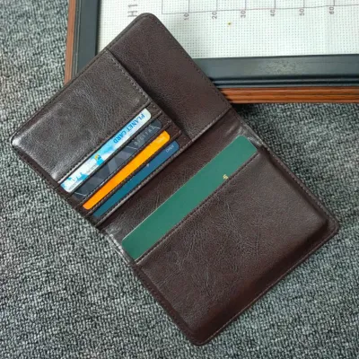 Crazy Horse Genuine Leather Passport Holder – Bi-Fold Travel Organizer