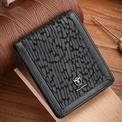 Genuine Cowhide Leather Wallet for Men – RFID-Protected Business Wallet with Photo Holder