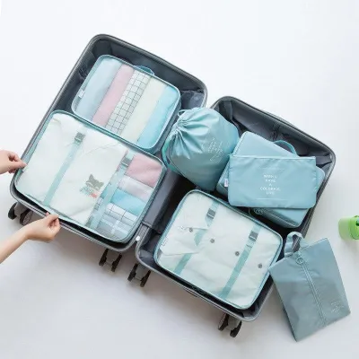 Travel Packing Organizer Set Blue