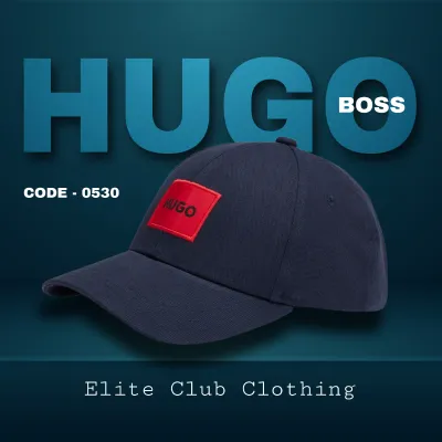 Men's H u g o B o s s Cap (S-2)-Navy Blue	