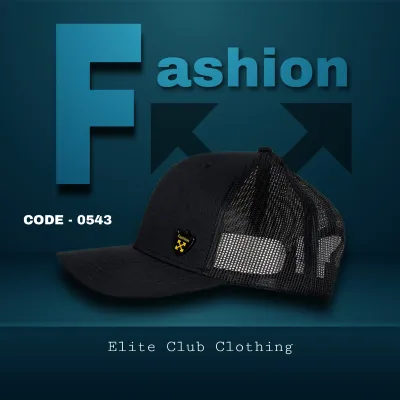 Men's Fashion Cap (S-1)-Black	