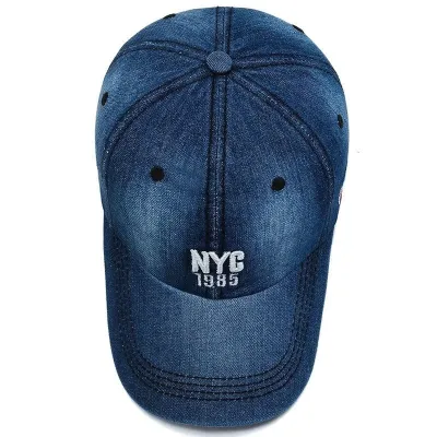 Men's N e w E r a Denim Cap (S-1)-Navy Blue	